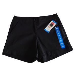 NWT Nautica Size 10 Mid Rise Twill Short 5" Inseam True Black